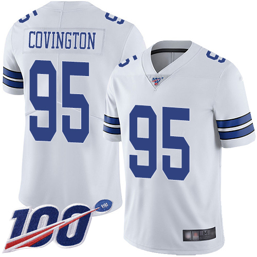 Men Dallas Cowboys Limited White Christian Covington Road #95 100th Season Vapor Untouchable NFL Jersey->dallas cowboys->NFL Jersey